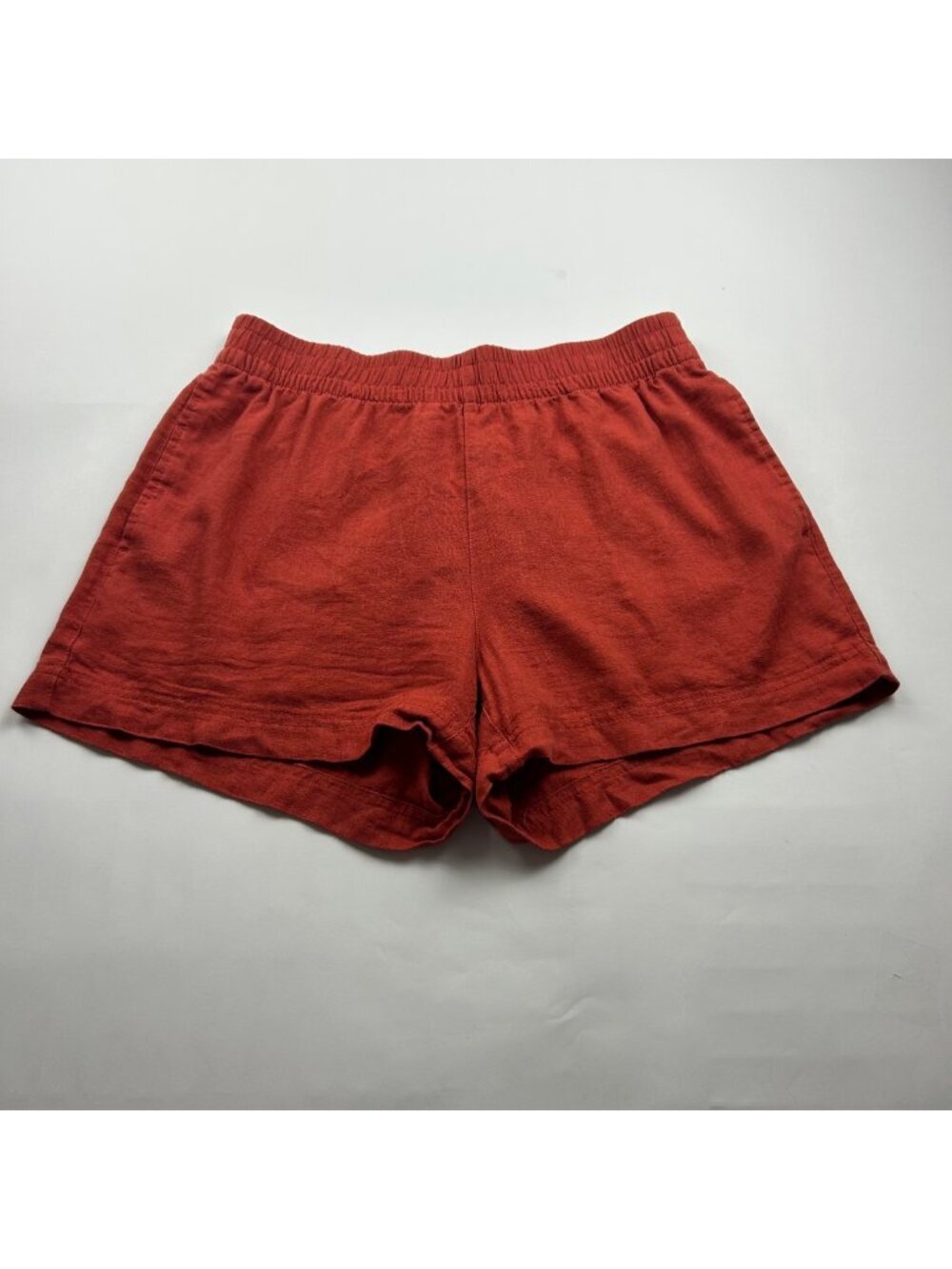 Old Navy Rusty Torch Linen Blend Pull On Shorts M